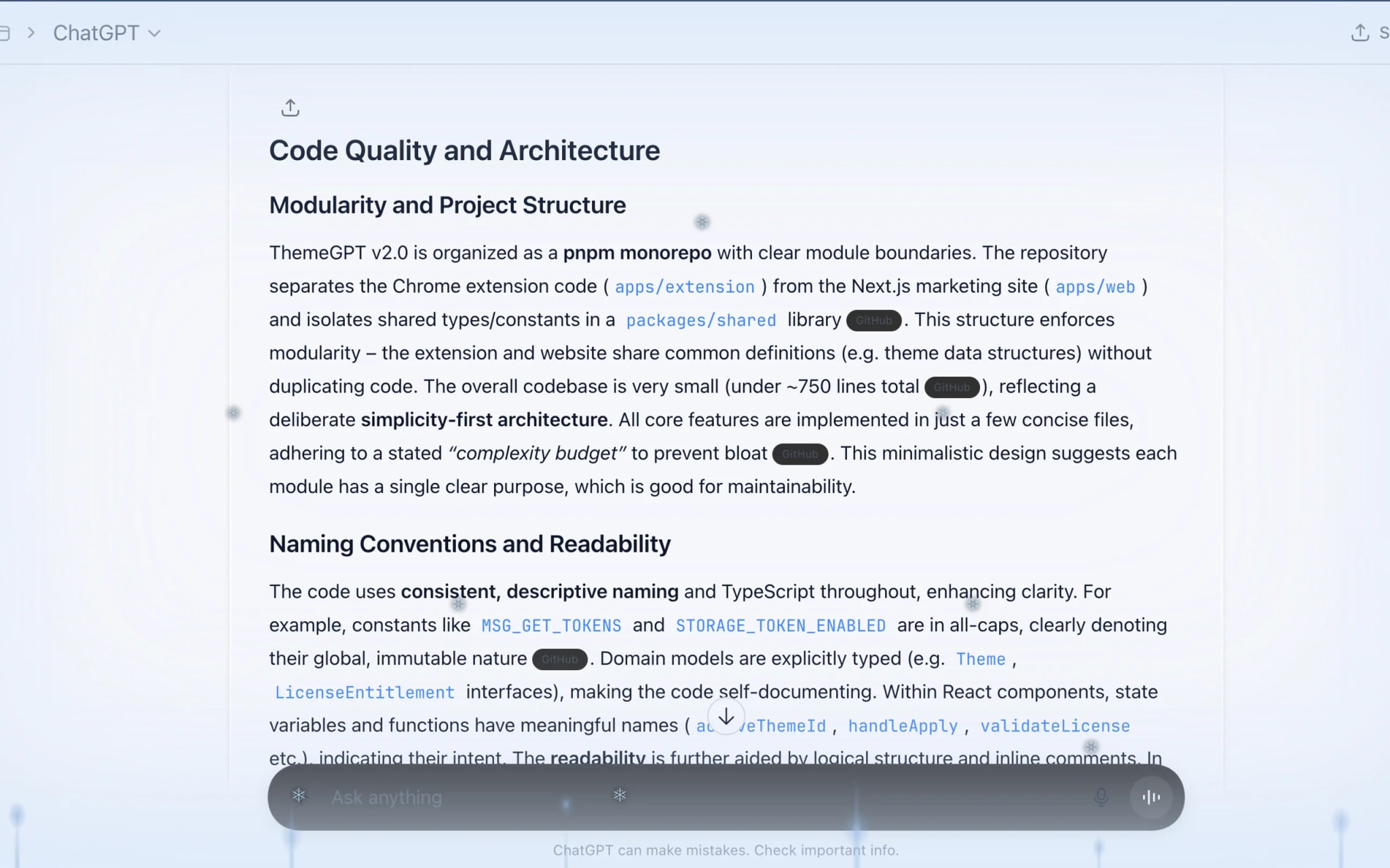Frosted Windowpane content view