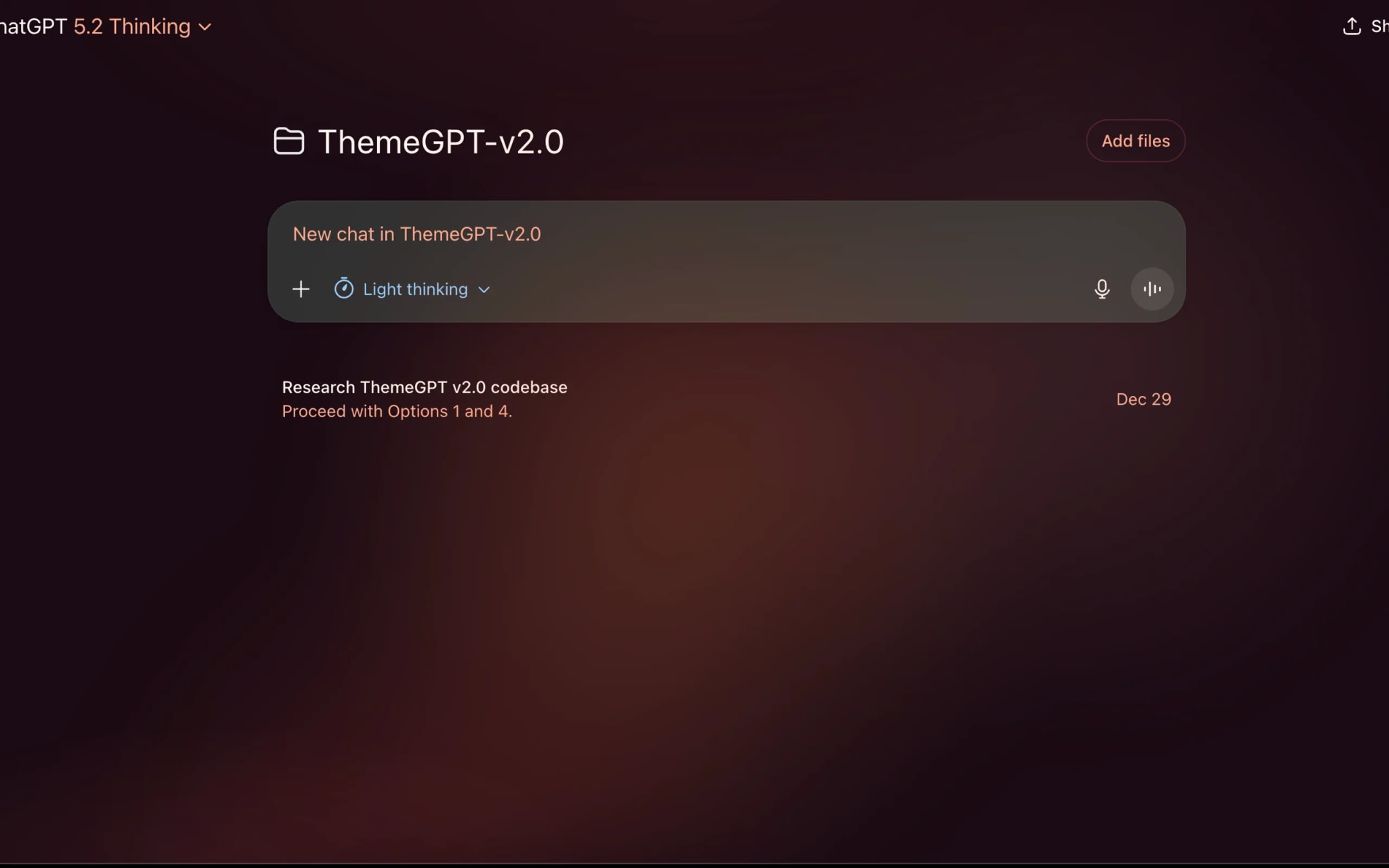 Sunset Blaze home screen